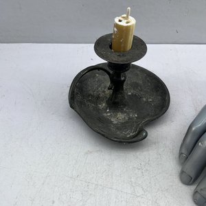 Candeleros de Peltre con Vela - imagen 4
