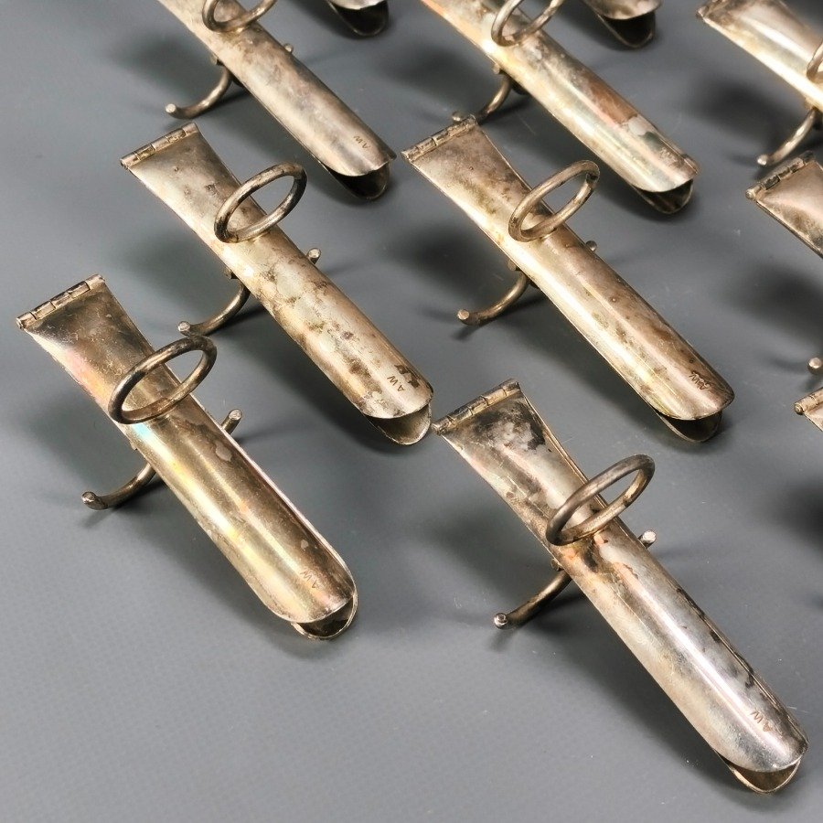 Juego de pinzas para espárragos en metal plateado - imagen 6
