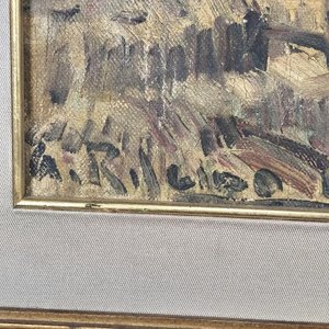 Alceu Ribeiro - Óleo sobre Lienzo "Escena Natural de Chacra" - imagen 4