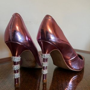 Zapatos Stiletto Rosa Metalizado con Cristales Swarovski Talle 37 - imagen 4