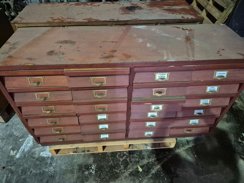 Antiguo Fichero de 24 Cajones en Buen Estado - imagen 3