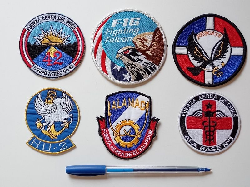 Lote de 6 Parches de Aviación Militar de Distintos Países