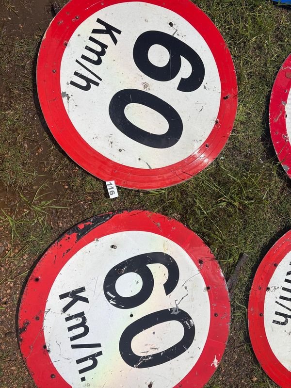 Lote de 5 Carteles Señalización Vial "60 Km/h"