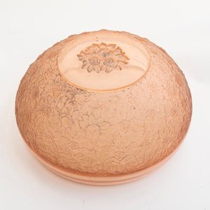 Centro de Mesa de Cristal Ámbar con Relieve de Rosas VSL - 23cm - imagen 3