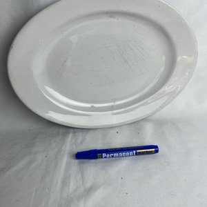 Juego de 2 Fuentes Ovaladas en Loza Blanca y Marrón - imagen 6