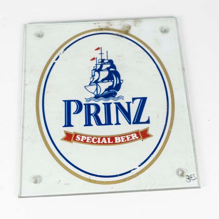 Cartel publicitario de cerveza PRINZ - Medidas: 30X27cm - imagen 2