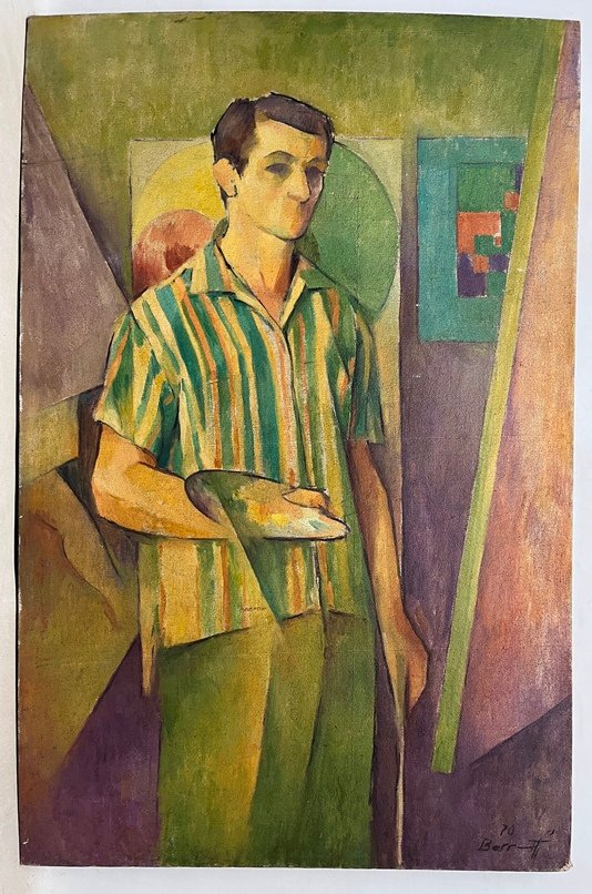 Lote anterior: Pintura de un hombre con objeto, obra de Berrutti