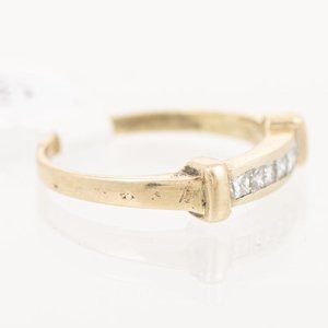 Anillo de Oro 18k con 6 Brillantes Princesa - imagen 2