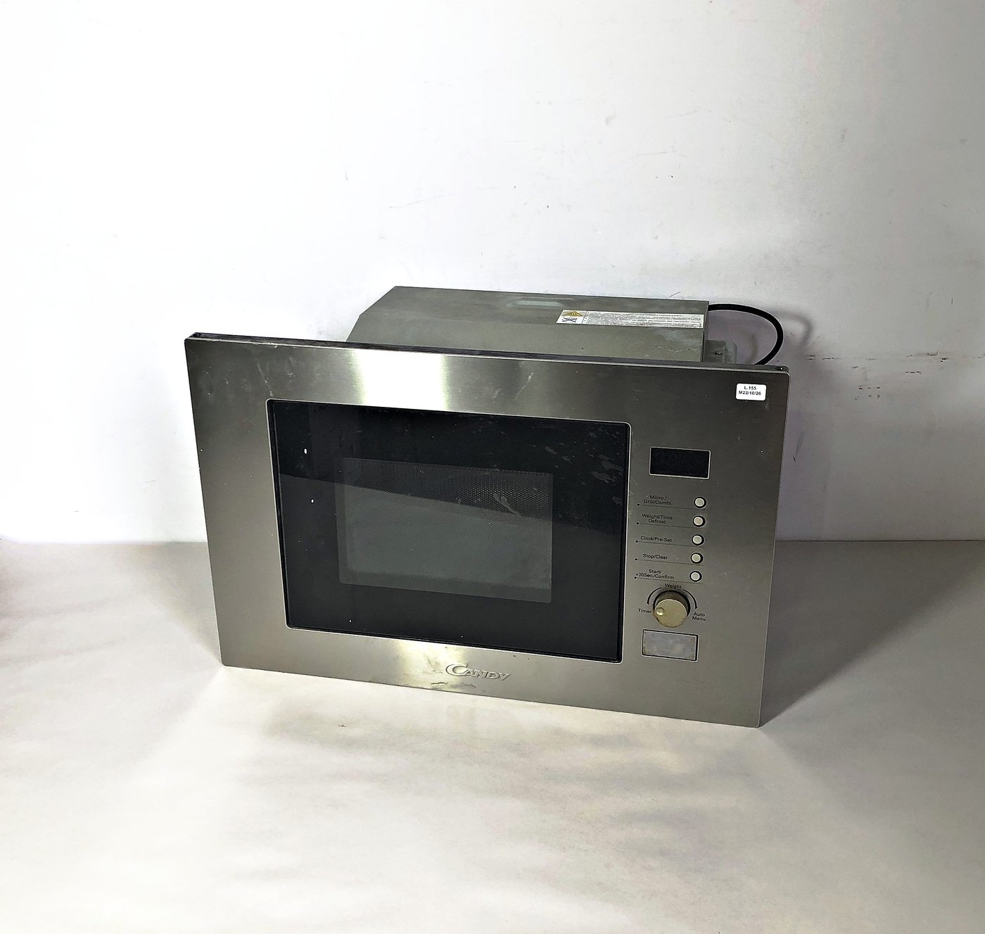 Horno Microondas Candy Plateado con Plato Giratorio