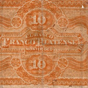 Billete Banco Franco Platense 10 Pesos - 1 Doblón 1871 - imagen 3
