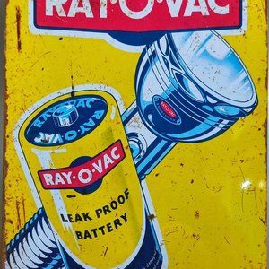 Lote siguiente: Cartel Decorativo Chapa Ray-O-Vac "Leak Proof Battery" 28x19 cm