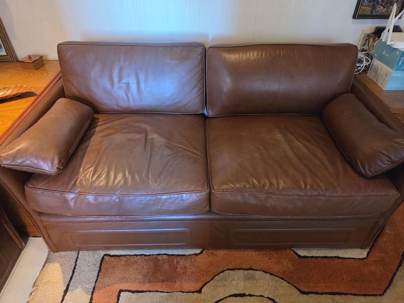 Sillón de dos cuerpos en cuero legítimo - imagen 2