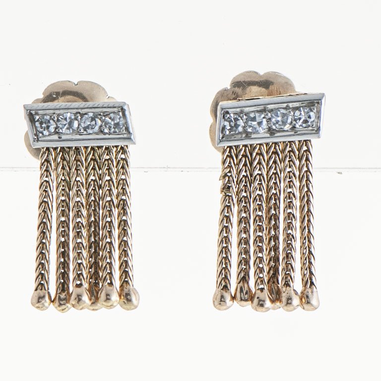 Lote anterior: Pareja de caravanas de oro 18k con brillantes