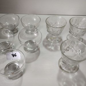 Set de 5 Compoteras de Vidrio Labrado y Liso - imagen 2