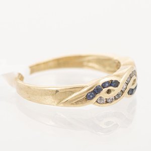 Anillo Oro 18k con Zafiros y Circonias - imagen 2
