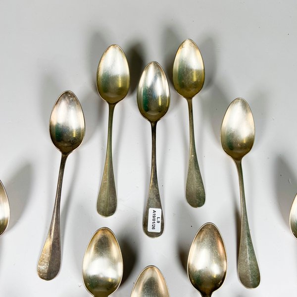 Doce cucharas de sopa CHRISTOFLE en plata - imagen 3