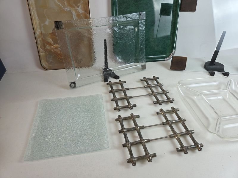 Lotes de bandejas y apoyas fuentes de diversos materiales - imagen 2