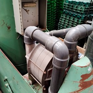 Centrifugadora Industrial Lamson Blower Verde Sobre Ruedas - imagen 3