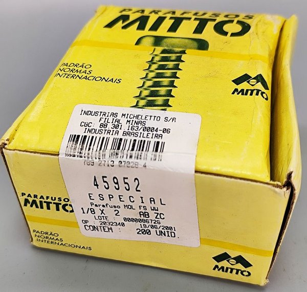 Caja de 200 Tornillos Mitto 1/8" x 2" - imagen 1