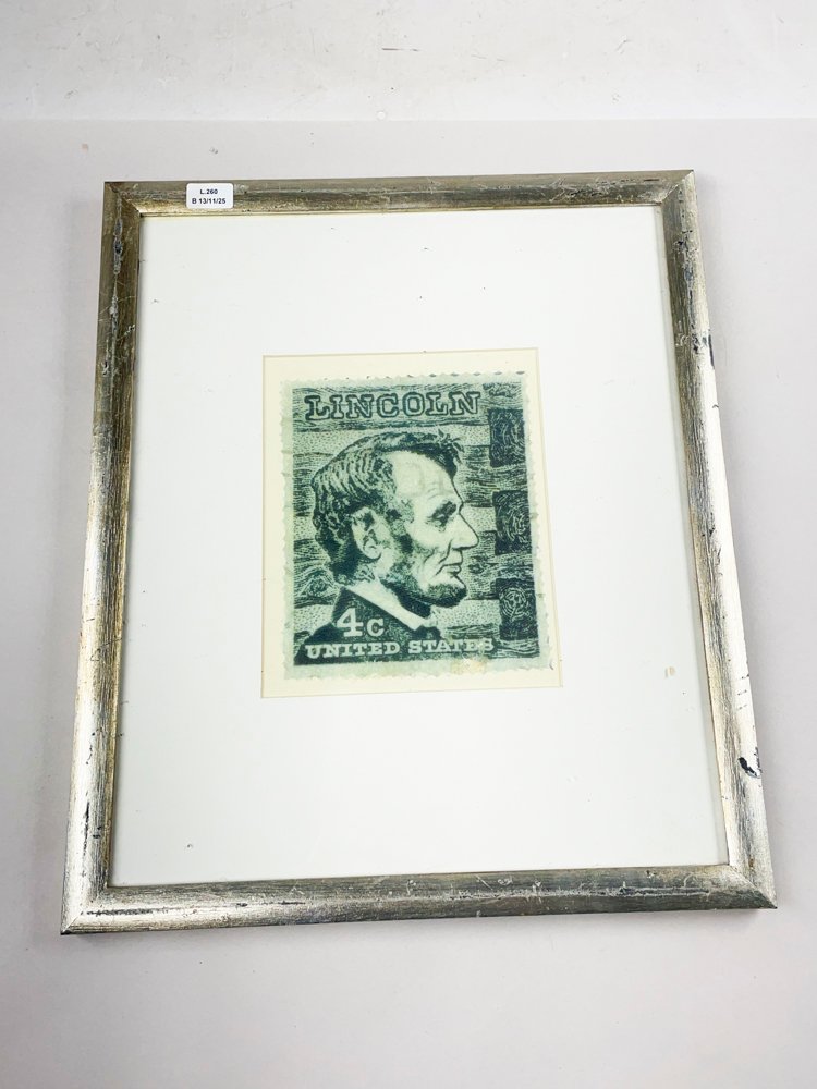 Lote anterior: Cuadro de Abraham Lincoln con sello postal