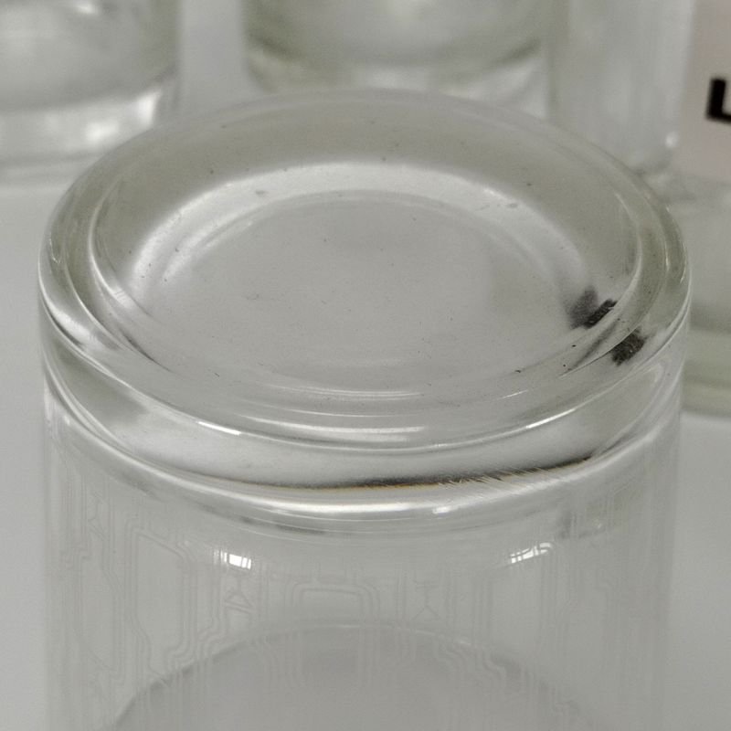 Vasos de cristal transparente tallados al ácido - imagen 4