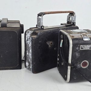 Lote de 5 Cámaras Fotográficas Antiguas para Decoración - imagen 5