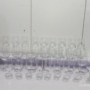 Lote de 27 Copas de Vidrio Transparente: Agua, Vino, Champán, Aperitivo y Licor - imagen 2