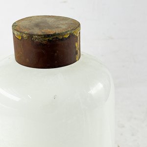 Frasco de Farmacia Antiguo "Carbonas Plumbicas" con Tapa Metálica - imagen 3