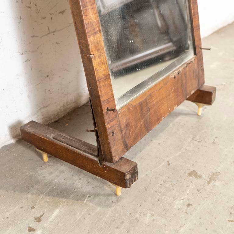 Espejo probador art nouveau con marco de madera - imagen 2