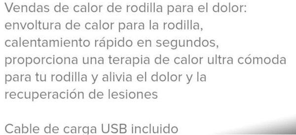 Vendas de calor para la rodilla con conexión USB - imagen 3