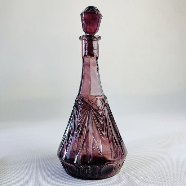 Botella de whisky o licor antigua con tapón - imagen 1