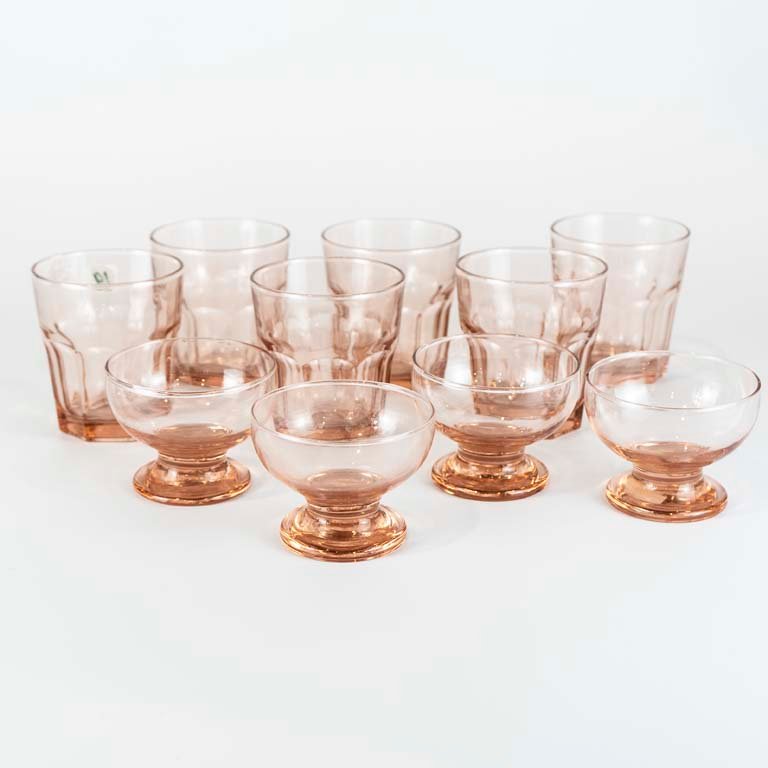 Vidrio transparente con borde de cobre - 10 piezas