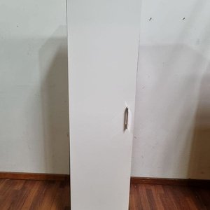 Mueble Aéreo Blanco y Wengue con Puerta y 4 Estantes - imagen 1
