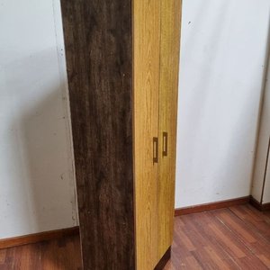 Mueble Alto con Puertas y Estantes Interiores, Diseño Veteado Castaño - imagen 3