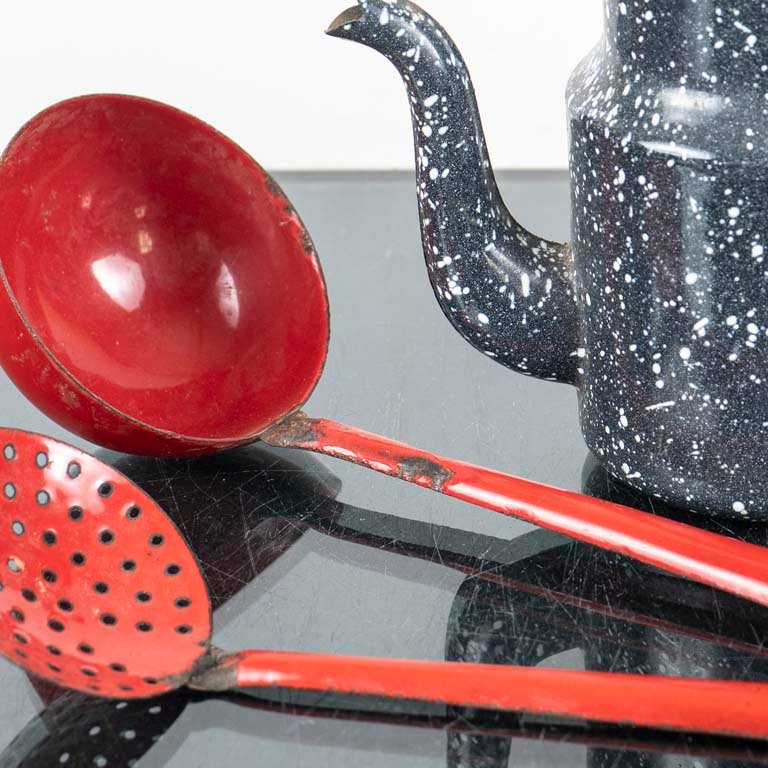 Utensilios de cerámica en esmalte con detalles - imagen 2