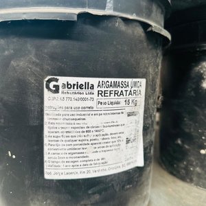 3 Baldes de Argamasa Úmida Refractaria Gabriella 15 kg - imagen 2