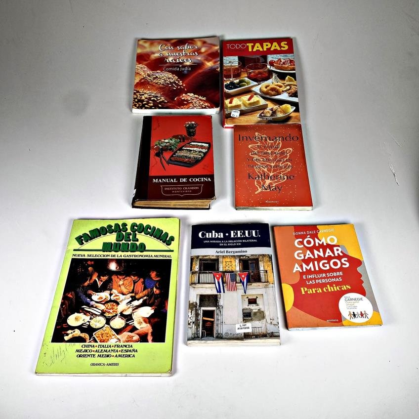 Lote de 7 Libros de Cocina y Temas Varios