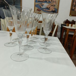 Copas de Cristal Tallado Estilo Cáliz Acampanado - imagen 2