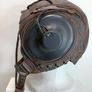Casco de Piloto Americano Segunda Guerra Mundial Modelo A-11 con Auriculares - imagen 4