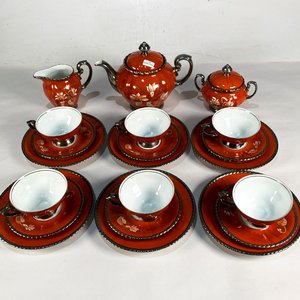 Juego de Té Loza RW Naranja Hojas Otoñales 21 Piezas - imagen 2