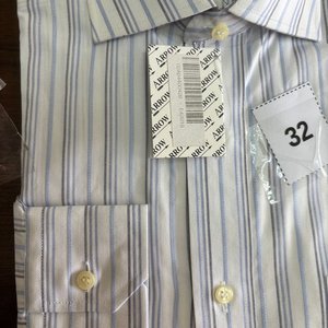 Camisa Arrow Talle 42 Rayada Celeste y Blanca Nueva - imagen 3