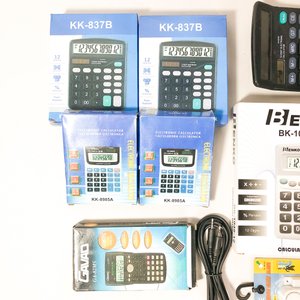 Lote de 9 piezas: 7 calculadoras, 1 cable RCA y 1 alarma de puerta - imagen 3