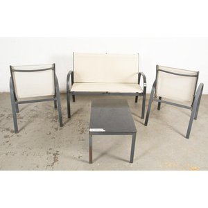 Juego de Muebles de Jardín: 2 Sillones, 1 Banco y Mesa Ratona - imagen 2