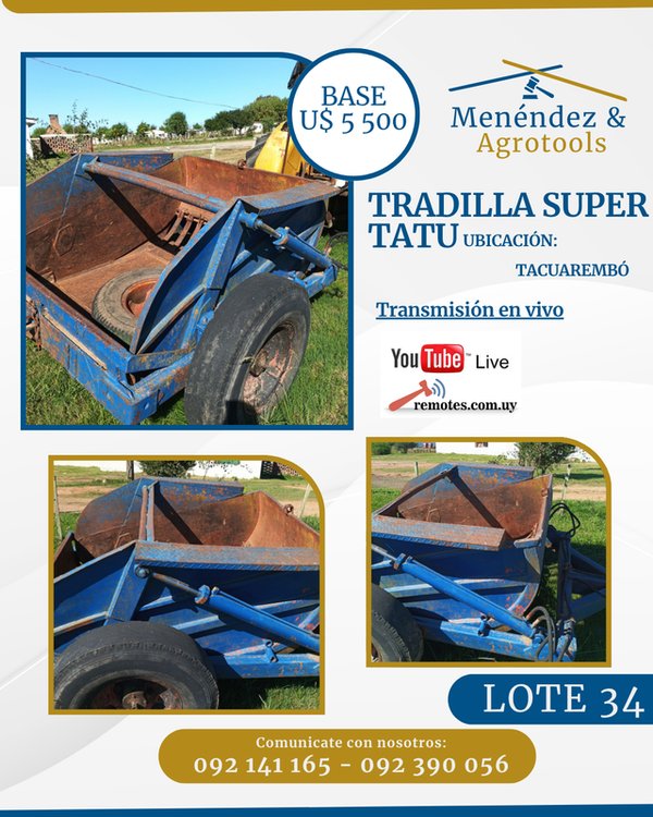Tradilla "Super Tatu" de Arrastre