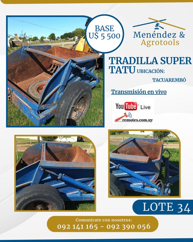 Tradilla "Super Tatu" de Arrastre