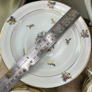Servicio de Té Limoges Chastagner & Co. Porcelana Francesa Policromada Floral - imagen 12