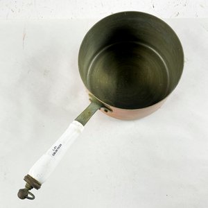 Olla de Cobre Fantuzzi con Asa de Cerámica Decorada - imagen 2