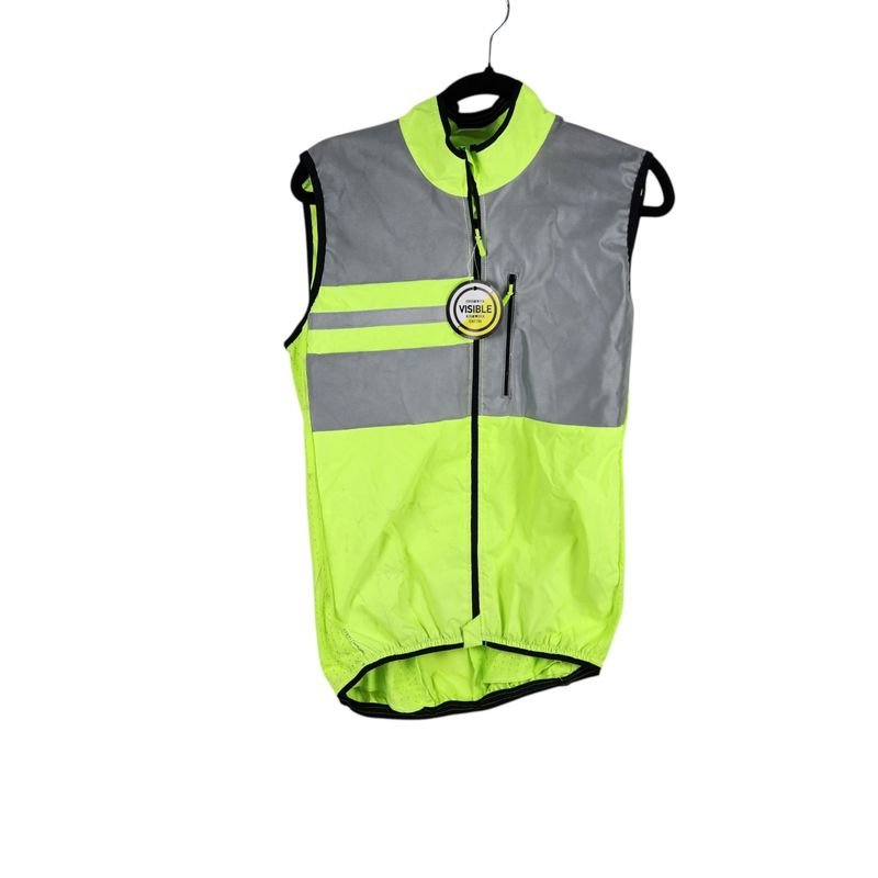 Chaleco Ciclismo Hombre Alta Visibilidad Amarillo Talle M
