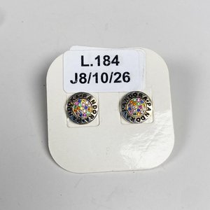 Lote siguiente: Par de Caravanas Plata con Piedras Multicolor Pandora