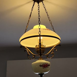 Lámpara Colgante Estilo Farol con Detalle Floral - imagen 2